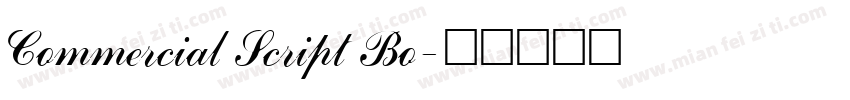 Commercial Script Bo字体转换